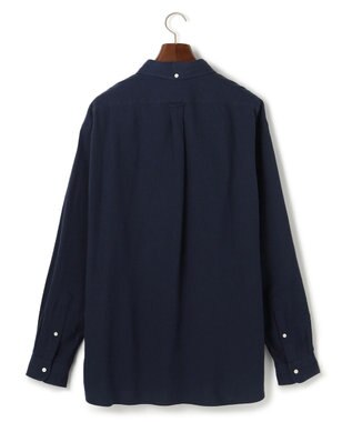 J.PRESS MEN 【J.PRESS ORIGINALS】【UNISEX】Cotton Silk Yarn Dyed Twill B.D. Shirts / Baggy-Fit ネイビー系