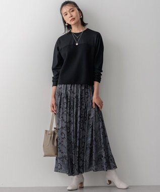 23区 クリスタル付き 2WAY コイン ネックレス シルバー系