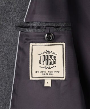 J.PRESS MEN ウールとカシミヤの品格素材【定番】ウールカシミヤビーバー ドレスショートコート_25年モデル ライトグレー系