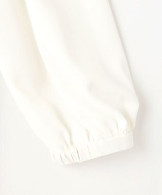 組曲 L 【KUMIKYOKU NAVY】ジョーゼットシフォン2WAY ボウタイブラウス パールホワイト系