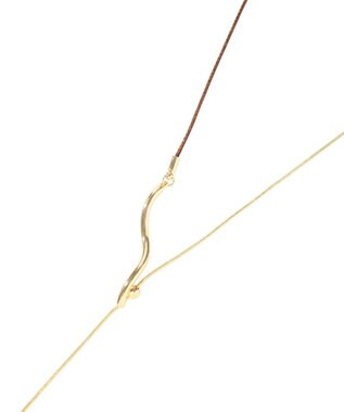 YECCA VECCA ウェーブメタルコードネックレス Gold