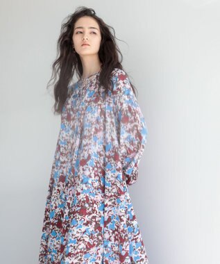 Green Parks ■ＥＳＣＡＲ　モザイクｐｔレースアップワンピース Off White