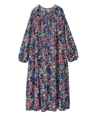 Green Parks ■ＥＳＣＡＲ　モザイクｐｔレースアップワンピース Black