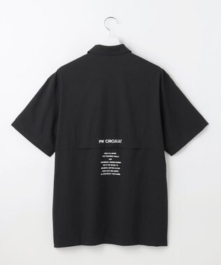 PW CIRCULUS 【UV遮蔽率97.8% / 軽量のDotAir / 高通気 / 軽撥水】【MEN】メッシュポケットシャツ ゴルフ ブラック系