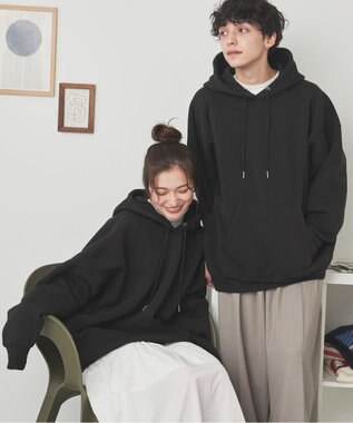 WEGO 【ユニセックス着用ITEM/MLXLサイズ展開/新色追加/裏起毛】スウェットプルパーカー ブラック