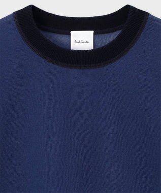 Paul Smith 【洗える】シアー 半袖 ニット ダークブルー