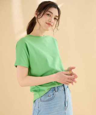 ANY 【新色追加/10色展開/洗濯機可/UVケア/接触冷感】プレミアムベーシック半袖Tシャツ グリーン