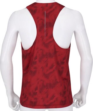 CW-X 【MEN】 CW-X トップス 【薄軽ランニングシャツ】 ノースリーブ タンクトップ スクエアネック 吸汗速乾性(本体) メンズ DLO180 /ワコール レッド