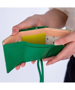 tsumori chisato CARRY てんてん ミニ財布 3つ折り財布 グリーン