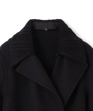 JOSEPH ダブルフェイスカラーブロック　ダブルブレステッドコート Black/grey