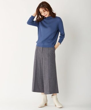 J.PRESS LADIES 【洗える】KNIT BASIC ニット ダルブルー系