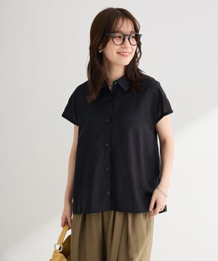 Green Parks ＳＥＴ２点刺しゅうキャミ＋シャツ Black