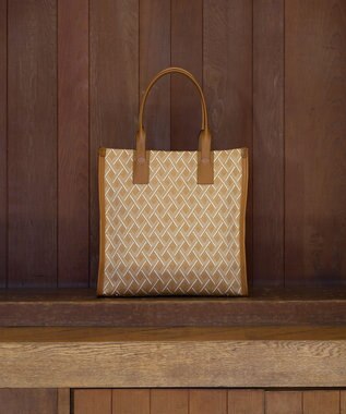 MIYABIYA  LAQUOH クロス柄ジャガードトートバッグ L