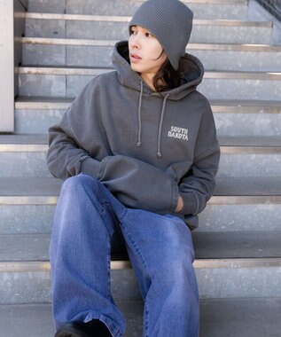 WEGO ピグメントグラフィックプルパーカー 柄3