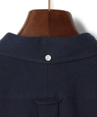 J.PRESS MEN 【J.PRESS ORIGINALS】【UNISEX】Cotton Silk Yarn Dyed Twill B.D. Shirts / Baggy-Fit ネイビー系