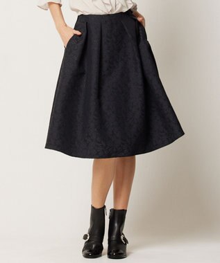 TOCCA 【WEB限定カラーあり】【消臭・洗える】RIBBON LABYRINTH JACQUARDスカート ブラック系