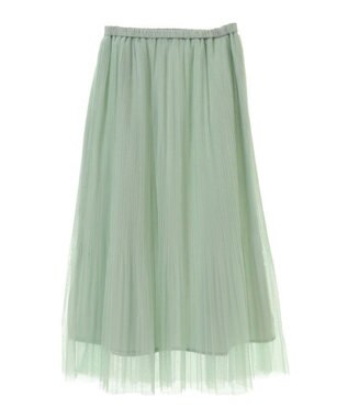 Green Parks ラメチュールプリーツスカート Mint