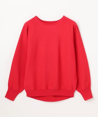 ANY スプリングカラーニットドルマンプルオーバー レッド