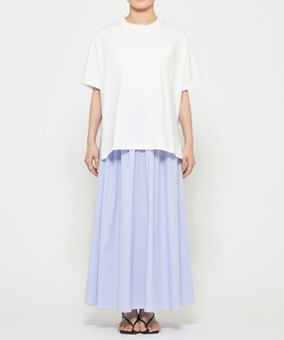 uncrave 【佐藤晴美さん着用・洗濯機洗い可】プレーンストレッチ ビッグTシャツ オフ