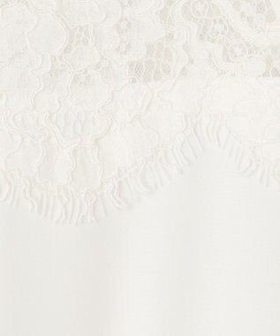 GRACE CONTINENTAL レースコンビタフタワンピース ホワイト