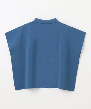 ANY ミラノリブニットポロ ブルー