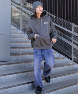 WEGO ピグメントグラフィックプルパーカー 柄3