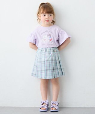 ANY KIDS チェックプリーツスカパン ミント