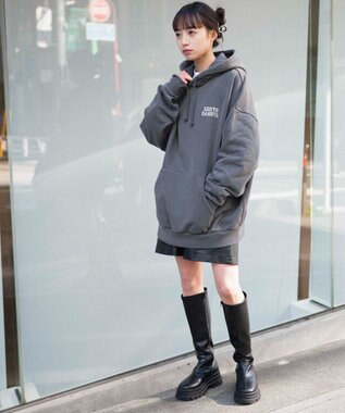 WEGO ピグメントグラフィックプルパーカー 柄3