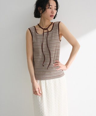 Green Parks チョーカー付きタンクトップ Brown