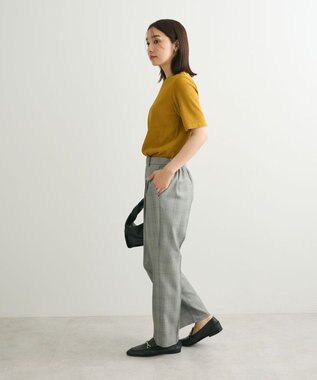 Green Parks プリーツ５分袖プルオーバー Yellow