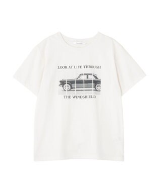 AMERICAN HOLIC フォト&レタリングプリントTシャツ Off White