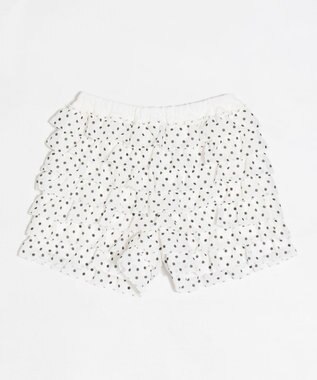 WEGO ドットフリルマイクロショートパンツ ホワイト