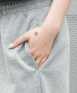 WEGO 【ウエストゴム/XSSMサイズ展開】ライトスウェットワイドパンツ 杢グレー