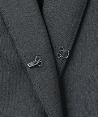 J.PRESS LADIES L 【セットアップ対応・洗える】DRYウーステッド ノーカラー ジャケット グレー系