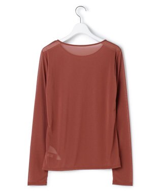 ICB L 【洗える】 ハイツイストシアー カットソー マホガニー系