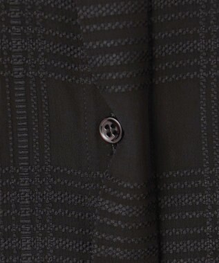 ICB 【日本製・洗える】SASHIKO CHECK シャツ ブラック系