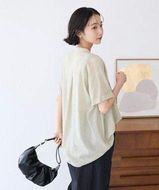 CRAFT STANDARD BOUTIQUE ヴィンテージボイルタイ付ブラウス Khaki