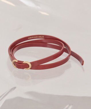 AMERICAN HOLIC スリムピンレスベルト Red