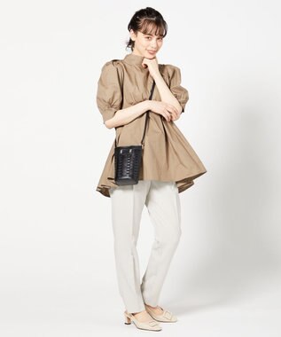 LA BAGAGERIE 【veganview】v piece mesh mini shoulder bag ブラック