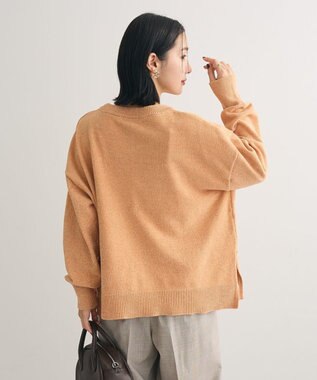 Green Parks ベロアモールリラックスサイズニットプルオーバー Orange