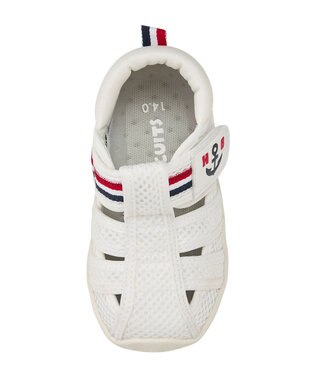 MIKI HOUSE HOT BISCUITS 【13-17cm】ダブルラッセル 水抜けセカンドサンダル 白