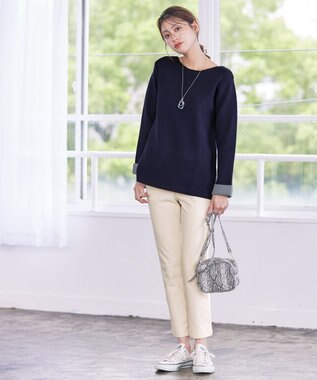 Tiaclasse 【安田美沙子さん着用・日本製】変形マーブルモチーフネックレス チャコール×シルバー