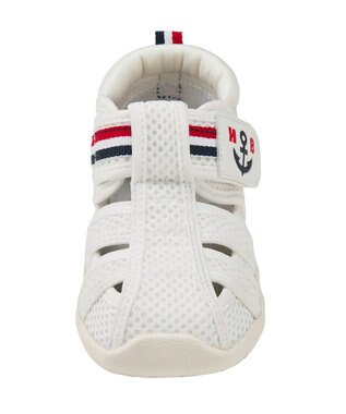 MIKI HOUSE HOT BISCUITS 【13-17cm】ダブルラッセル 水抜けセカンドサンダル 白