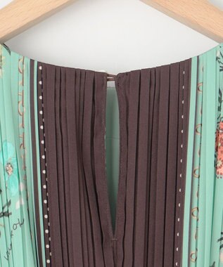 組曲 L スカーフパネルプリント ワンピース グリーン系5