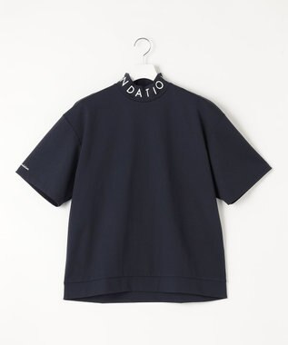 23区GOLF 【23Fondation/MEN】【UVケア】衿ロゴ モックネックシャツ ネイビー系