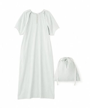 CRAFT STANDARD BOUTIQUE ポーチ付きバルーンスリーブワンピース Light Blue