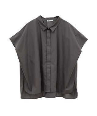 CRAFT STANDARD BOUTIQUE ステンサイドソリッドブラウス Charcoal Gray
