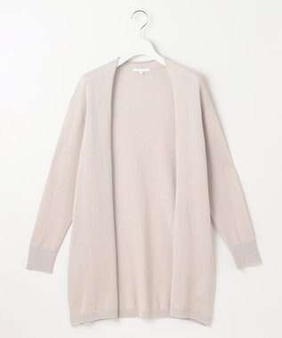 自由区 S 【洗える】ペーパーブレンドロング カーディガン ベージュ