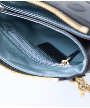 MIYABIYA 南蛮七宝 ソフトレザー ダブルポシェット ブラック