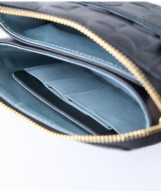 MIYABIYA 南蛮七宝 ソフトレザー ダブルポシェット ブラック